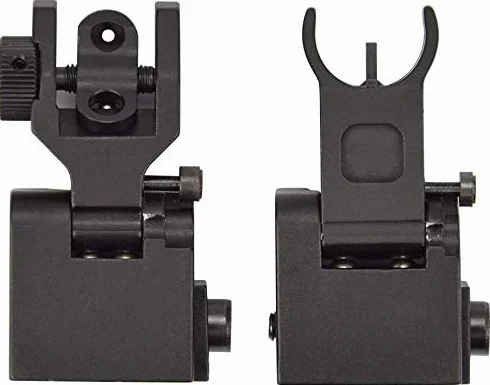 Flip Sight, Compatible con Picatinny y Weaver Rails, Vista Plegable