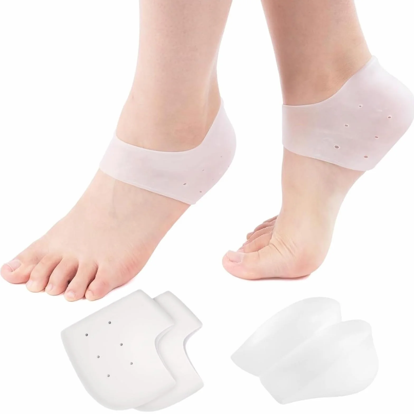 Protectores de Talón de Silicona, Protector Talon Zapato para Fascitis Plantar, Espolones Tacón