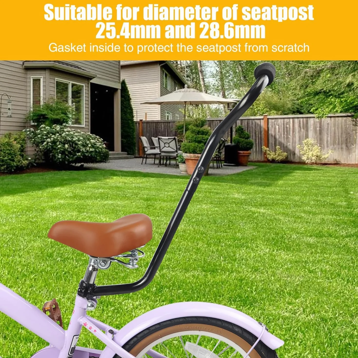 ZUKKA Barra de empuje para entrenamiento de bicicleta para niños, barra de empuje para niños, para aprender