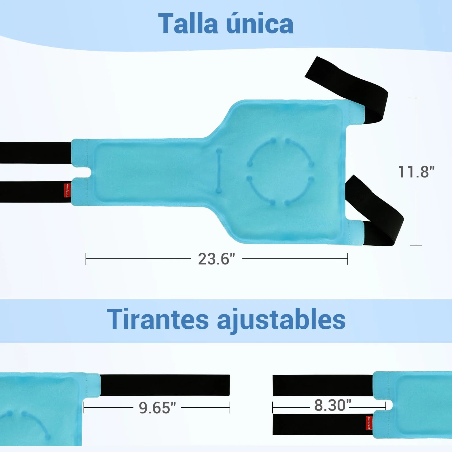 Comfytemp Bolsa de Hielo para Aliviar el Dolor de Rodilla, Bolsa Gel Frio Reutilizables, Terapia de Frío o Calor