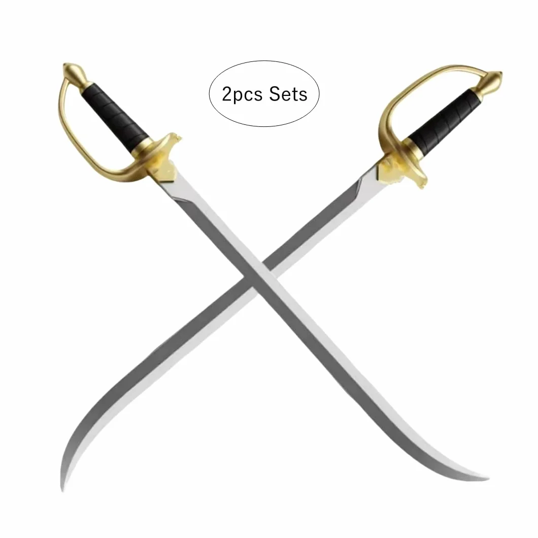 damdos Espadas para cosplay de Halloween, cuchillo Thu-nder, 2 unidades de 30 pulgadas, espada de capitán, cuchillo pirata, arma de poliuretano, regalos de cumpleaños