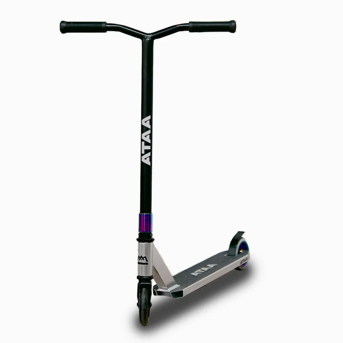 Patinete Freestyle ATAA Blazer Plateado para Trucos con Manillar Acero Ruedas PU 110 mm y rodamientos ABEC 9 a Partir de 10 años y para Adultos