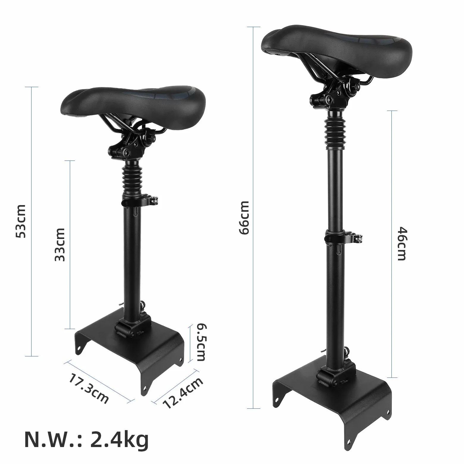 KKPLZZ Sillín de Asiento Ajustable para , Patinete Eléctrico F20 F25 F30 F40