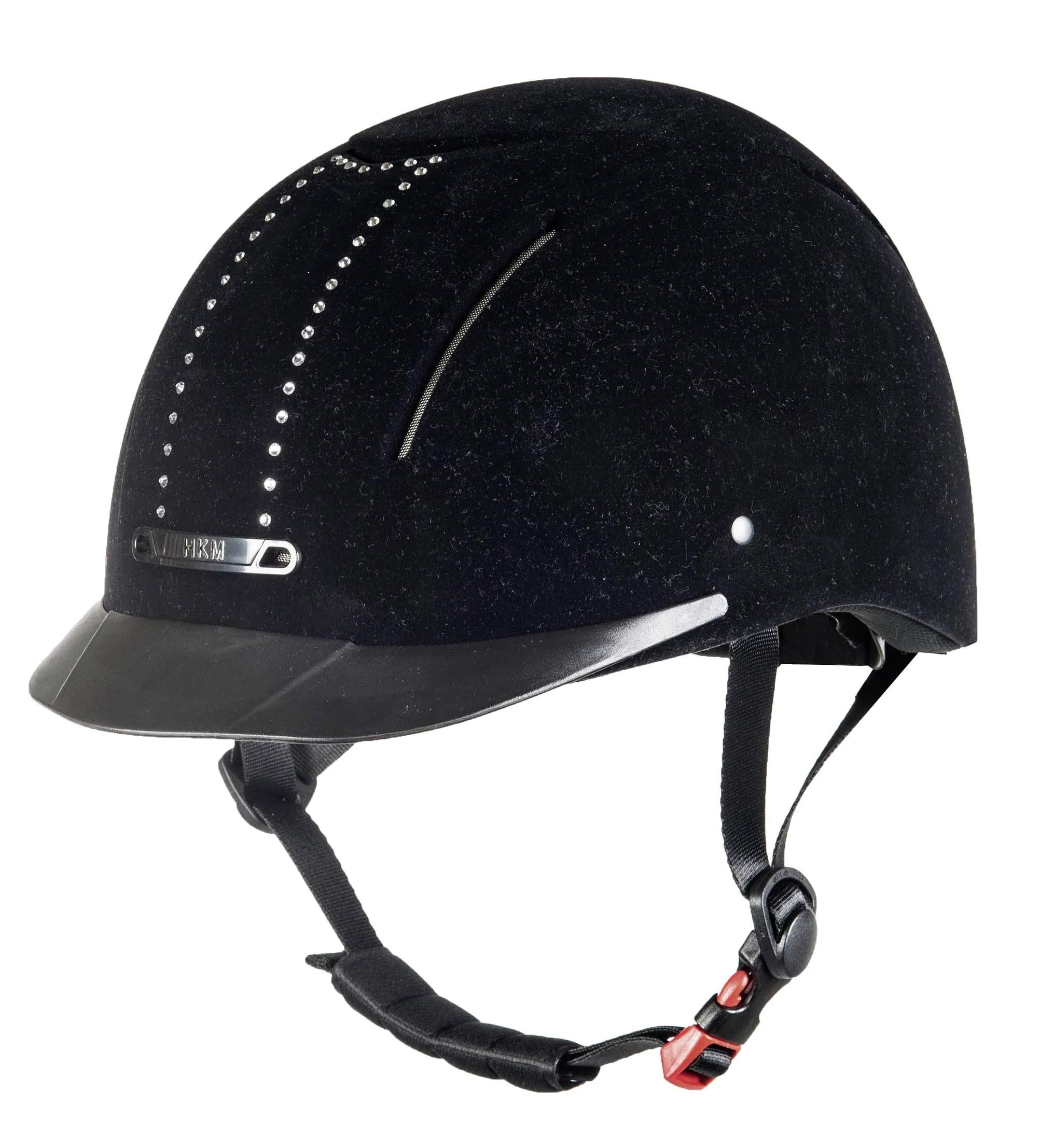 Hkm Casco de equitación para Casco de hípica Infantil erreit Tapa York Flock Crystal 53 – 61 cm
