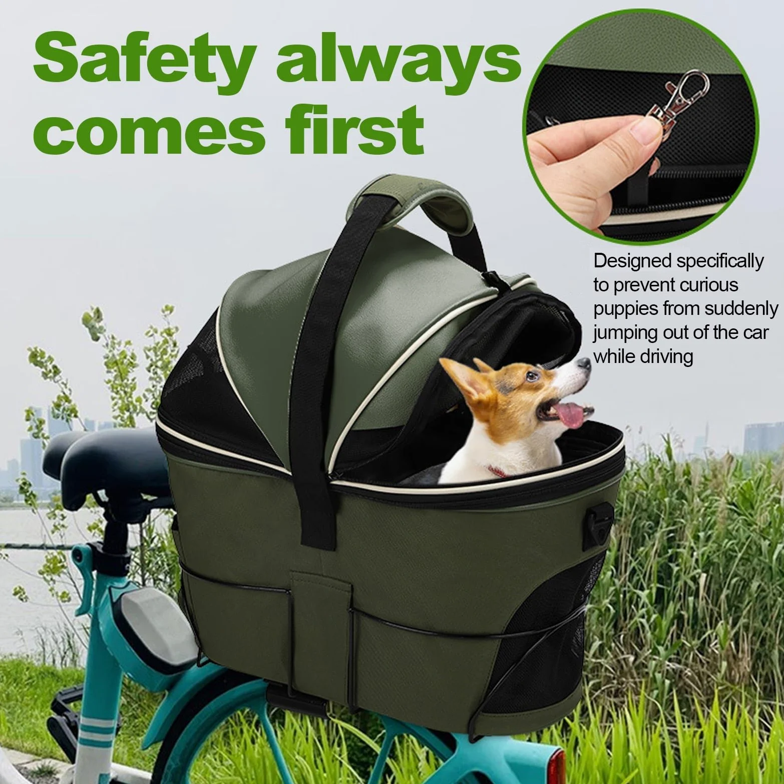 Cesta For Bicicleta For Perros,Transportador For Perros En Bicicleta Eléctrica,Cesta For Bicicletas For Adultos, Impermeable Y Ventilada,Adecuada For Mascotas Que Pesen Hasta 5 Kg (11 Lbs)
