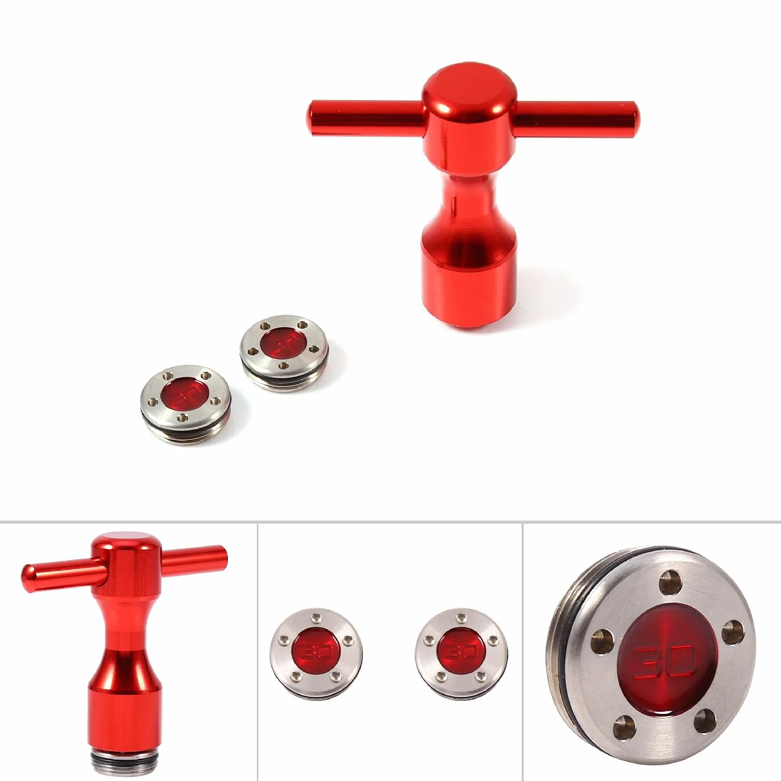 OUKENS Putter de Golf, 2 Piezas de Pesas de Putter 25-40g Rojas para Scotty Cameron
