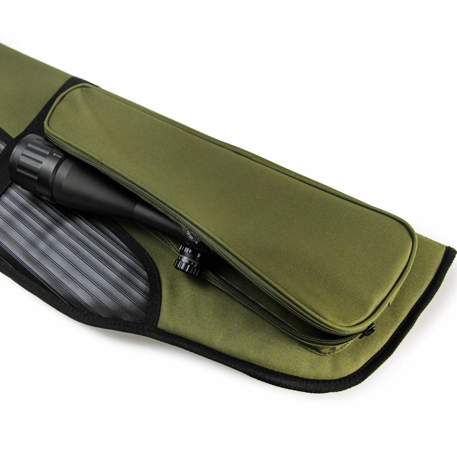 Funda para Carabina Acolchada Bolsa de Transporte con Correa de Hombro Ajustable para Rifle Armas Verde 130cm