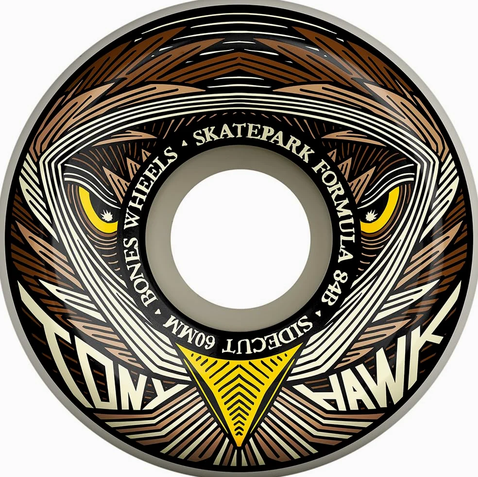 BONES WHEELS SPF Tony Hawk Night Hawk 84B / 104A Ruedas de monopatín, 60 mm, P5 Sidecut
