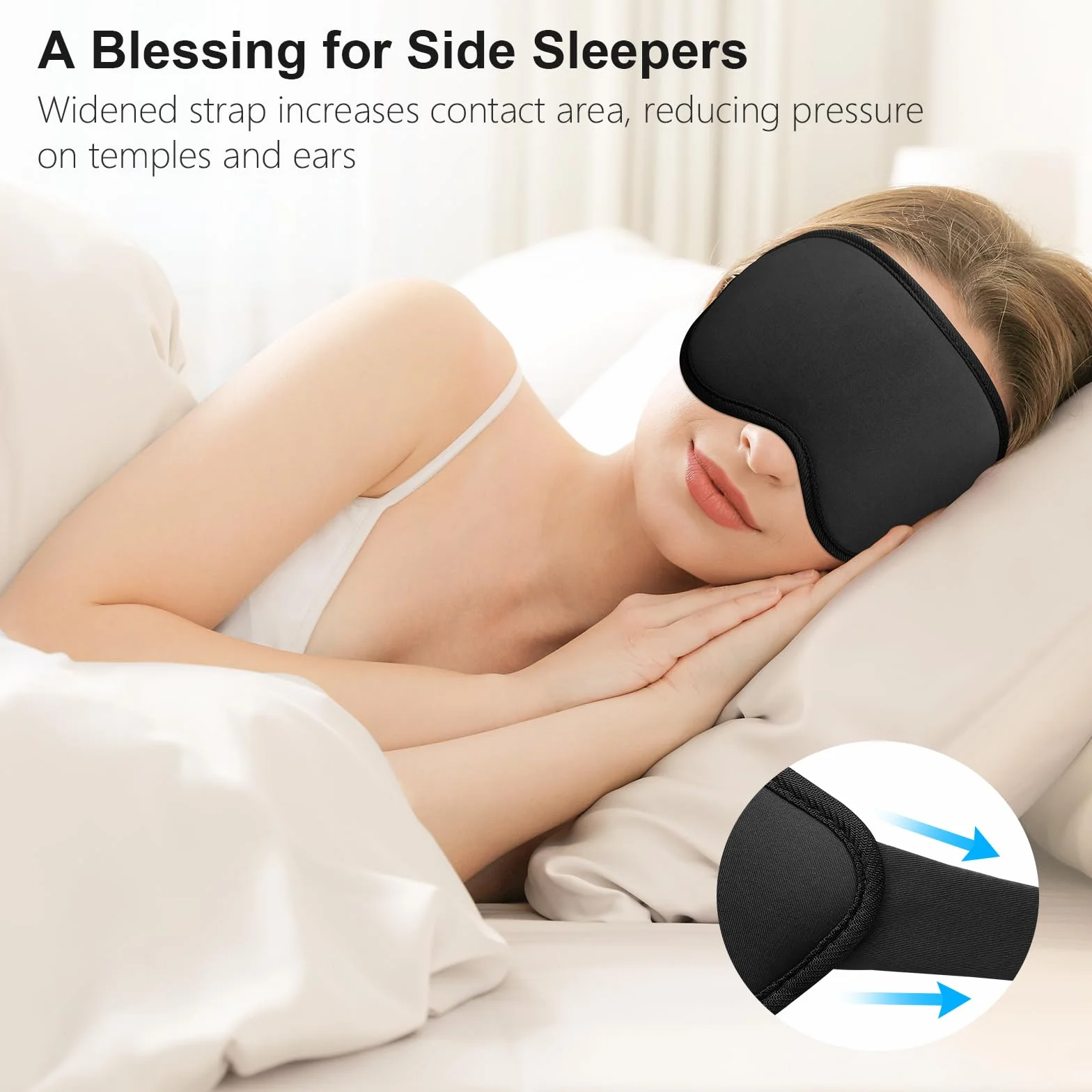 Gritin Antifaz para Dormir 3D Sin Presión Ocular Sleep Mask con Tapones para Dormir