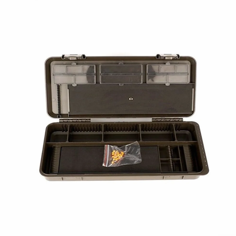 Caja de aparejos de pesca, soporte de plástico ABS para aparejo de pelo rígido Chod, caja organizada para almacenamiento de aparejos de aparejos de pesca