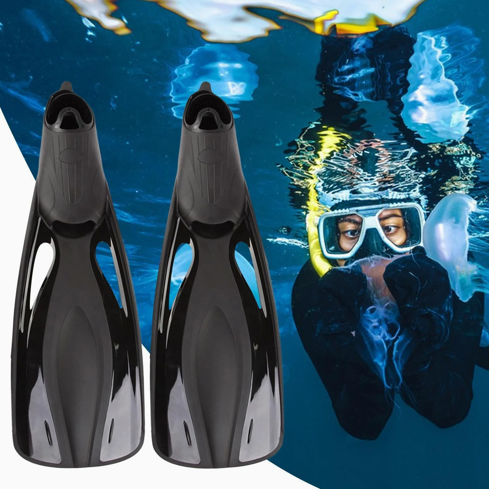Aletas de natación, aletas de buceo y sub adultos natación – Aletas ajustables para actividades acuáticas deportivas unisex principiantes experimentados