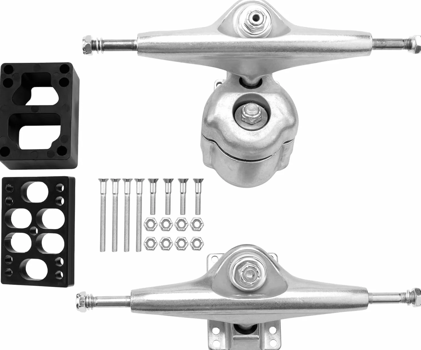 Land Surf Skateboard Eje para S6 Rojo BruCke Surfskate Skateboard Adapter,Plata Junta Set