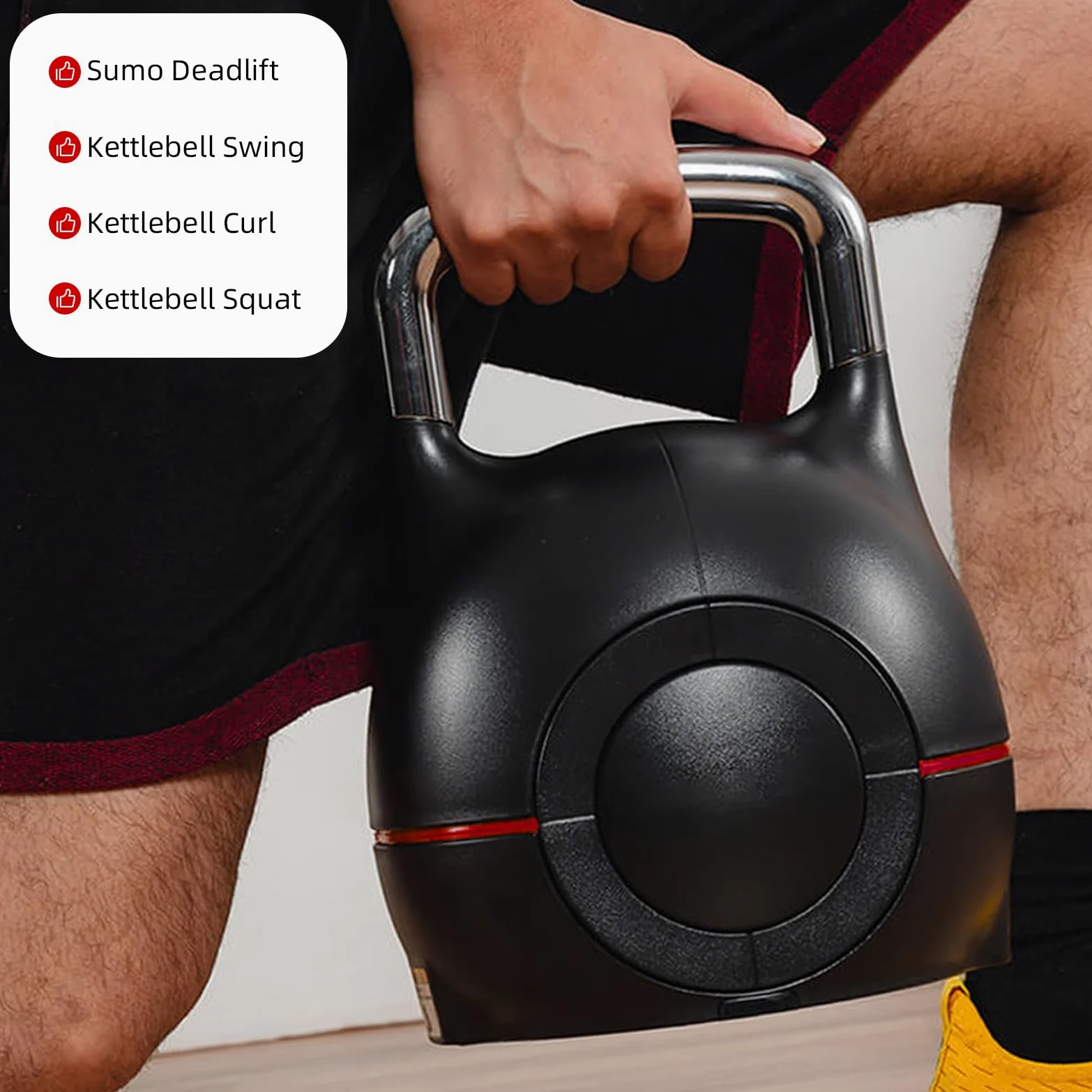 Pesa rusa ajustable, 7 en 1 de 2 a 20 kg, mango de aluminio sólido, ajuste rápido de peso para gimnasio en casa, adecuado para entrenamiento de fuerza de personas en todas las etapas.