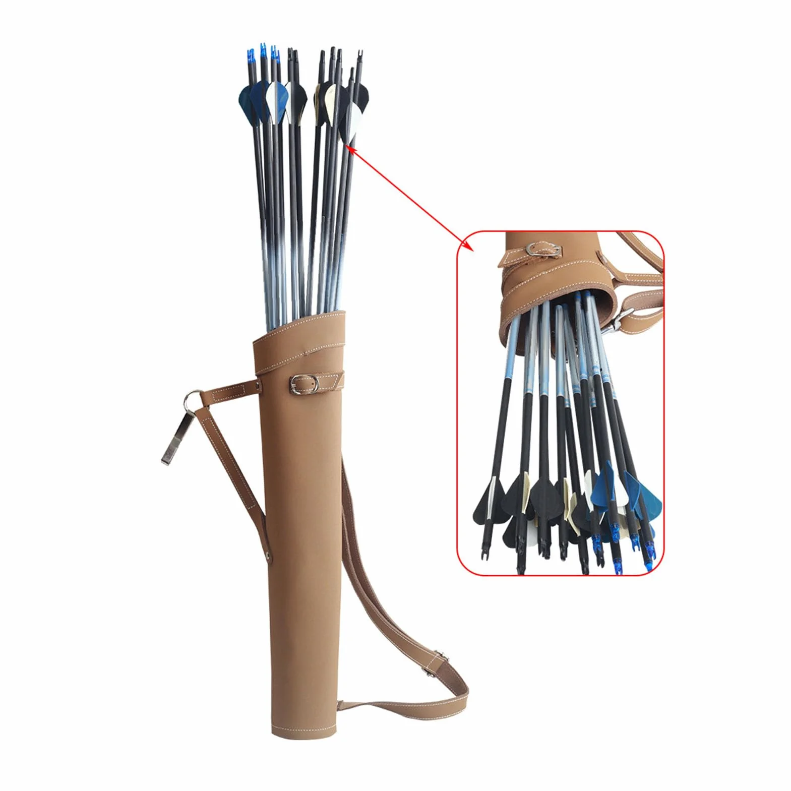 Archery Carquinero, Soporte de Flecha de Hombro Toserador Impermeable Bolsa de Flecha Trasera de Gran Capacidad para Entrenamiento de Caza de Objetivos Al Aire Libre