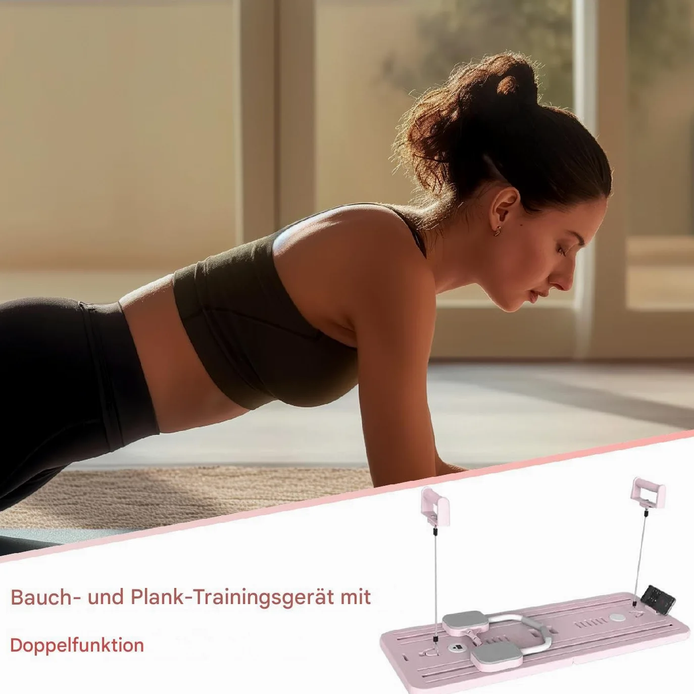 Tabla de pilates para entrenamiento en casa | Entrenador abdominal para núcleo y abdomen para apartamento, hotel, gimnasio, salón, casa, interior, garaje