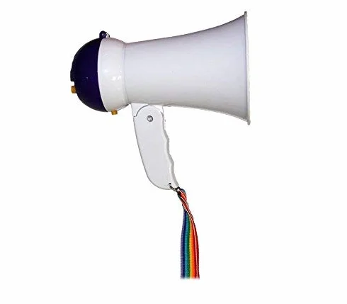 Megáfono Altavoz Profesional portátil con Ajuste de Volumen Sirena y Mango Plegable