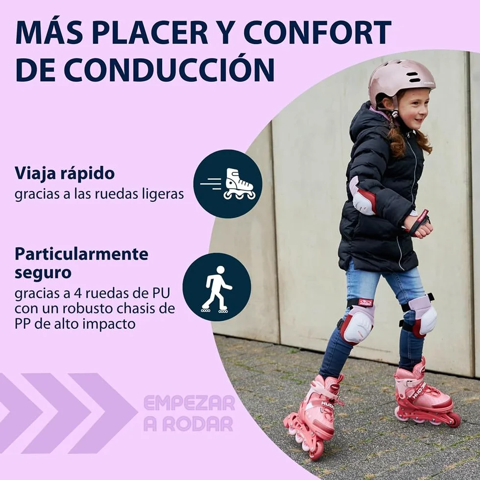 HUDORA Patines MIA/Leon Ajustables 4 Tallas Niños Adolescentes Adultos