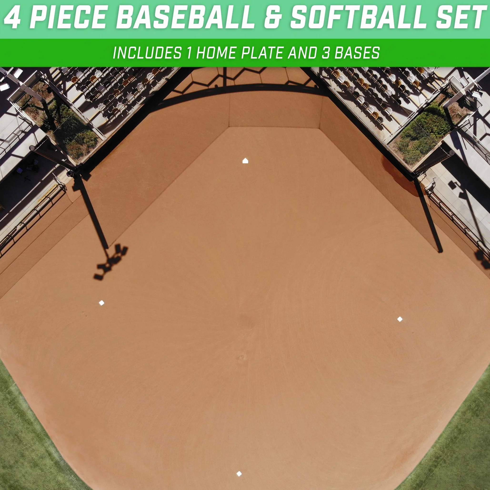 GoSports - Juego de base de béisbol y sóftbol de 4 piezas, resistente para atletas