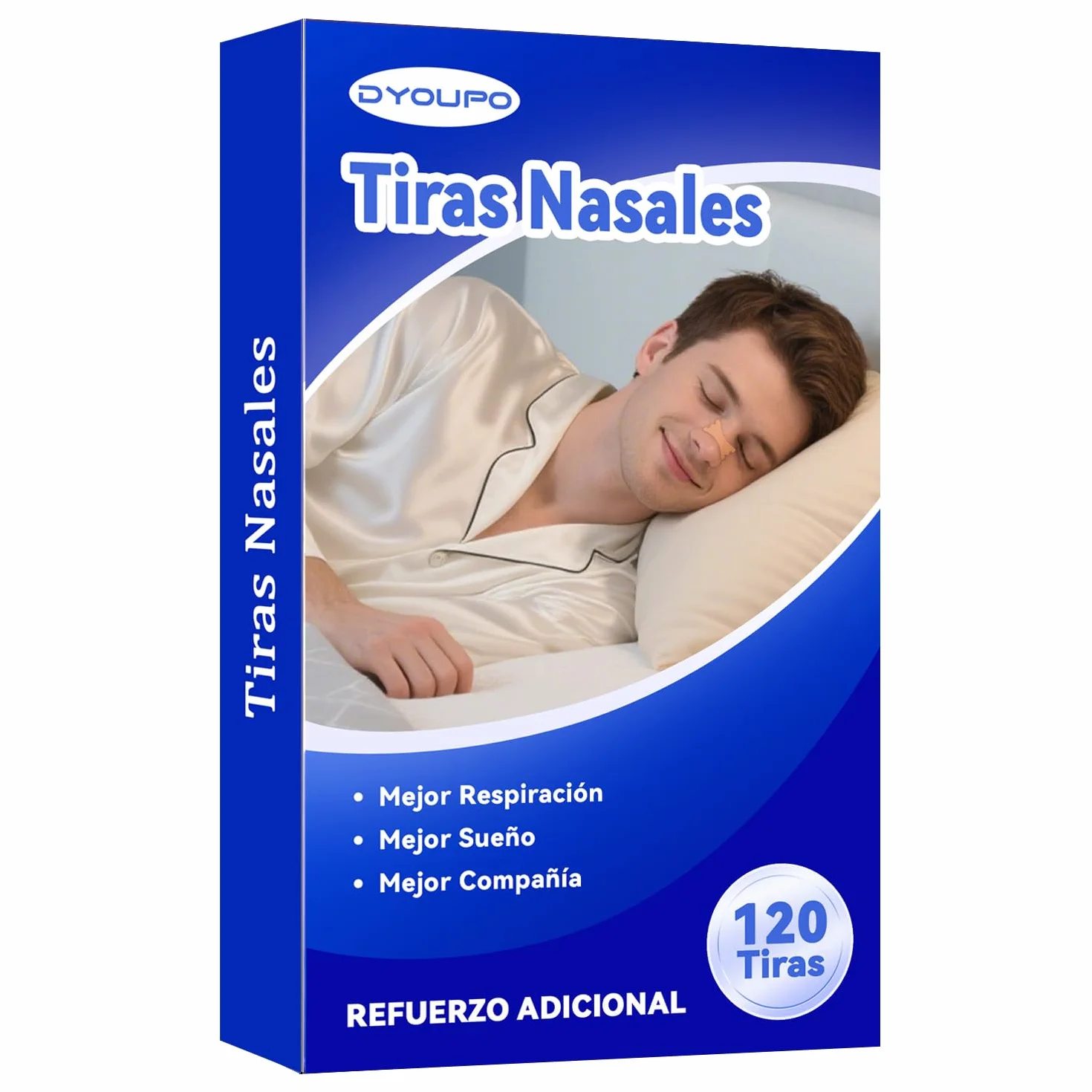 Tiras Nasales Antironquidos, 120 Pcs Nasal Strips Parches para Evitar Ronquidos y Mejor Respiración