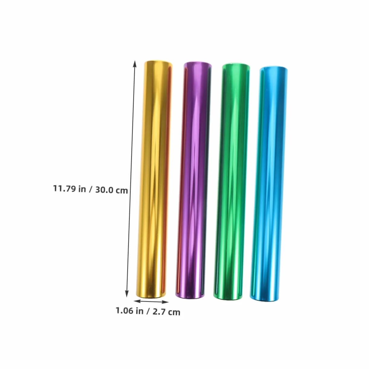 Bastones de Aleación de Aluminio Ligeros y Resistentes para Competición Escolar y Entrenamiento, Pack de 4 Piezas para Carreras de Pista