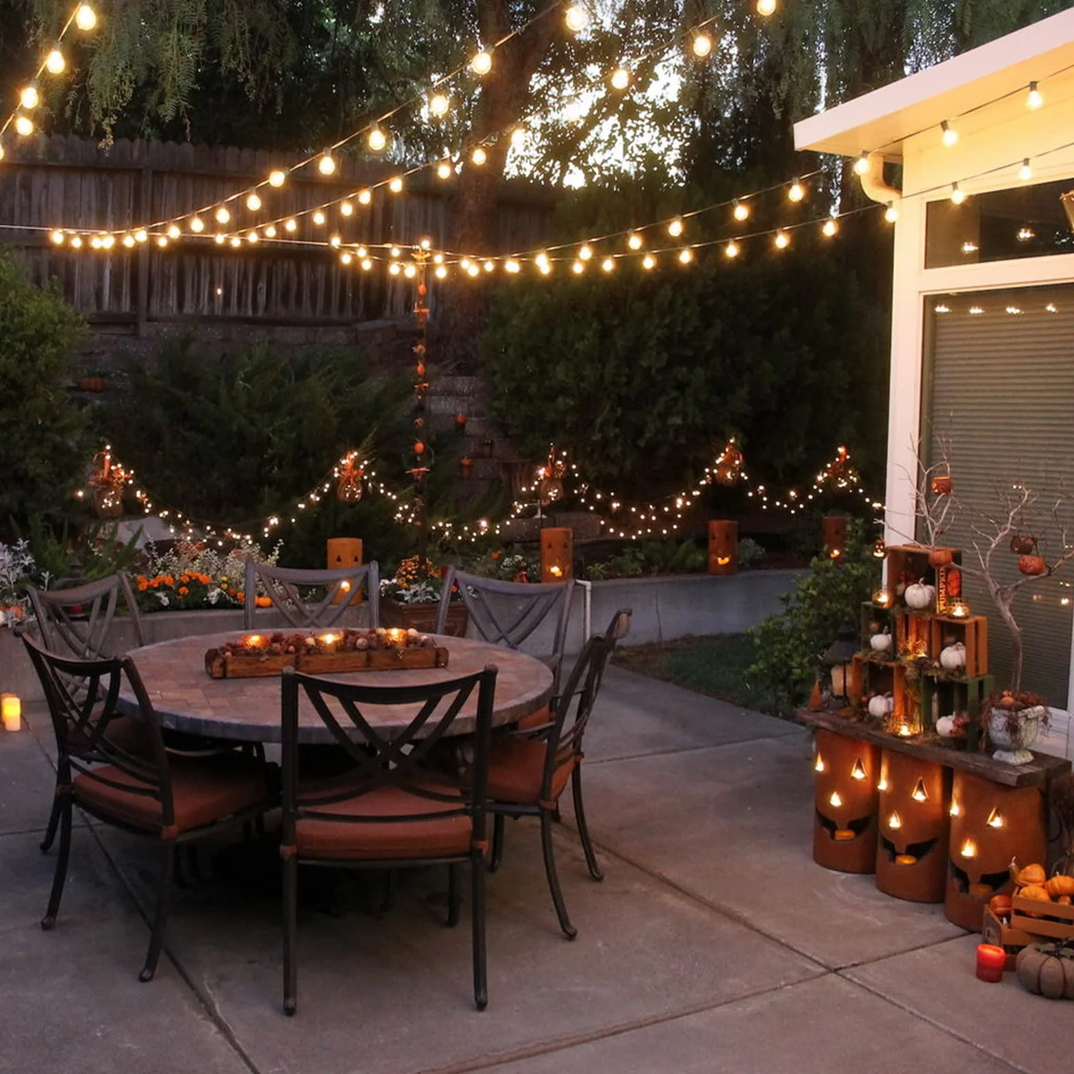 Guirnaldas Luces Exterior 30M LED G40 50+2 Bombillas Impermeable para Patio Boda Navidad