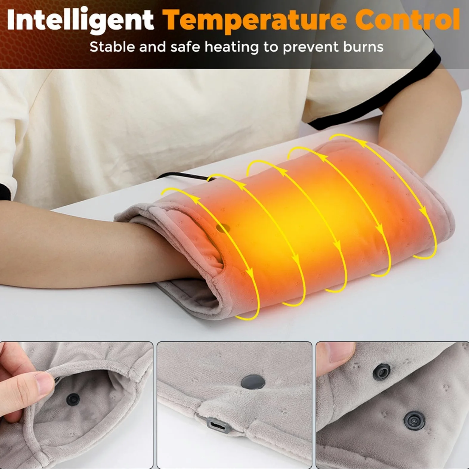 SCCA - Calentador de manos eléctrico, calentador de manos eléctrico, calentador de manos enchufable, calentador de manos de invierno, calentador de manos de otoño, funda de calefacción estable