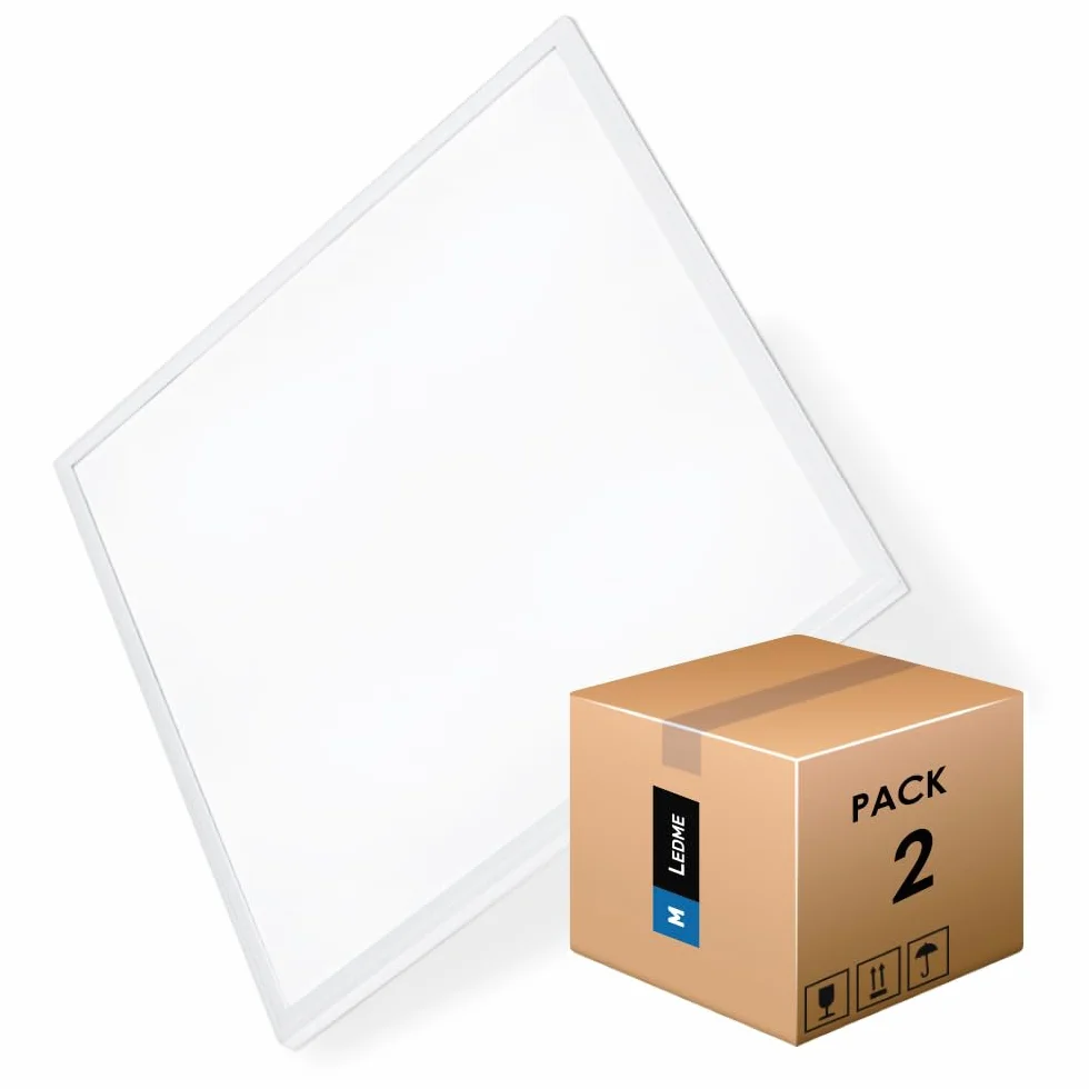 Ledme Pack de 2 Panel LED 60x60 cm 42W Blanco Frío 6000K 4200 lúmenes Empotrable