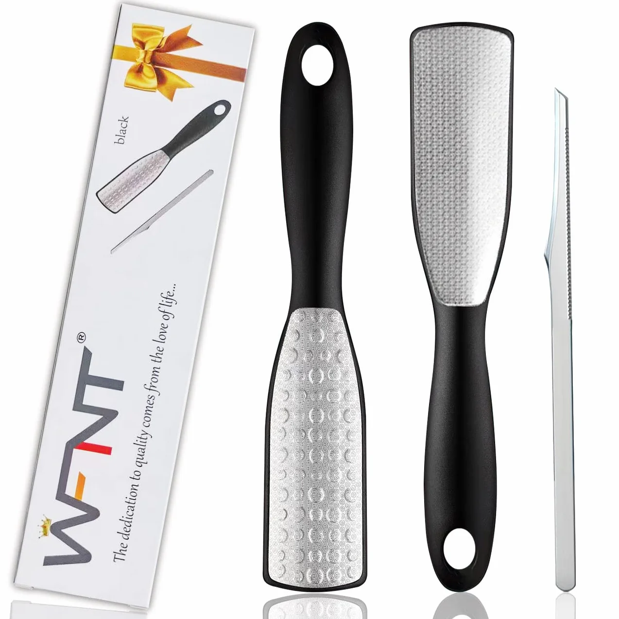 Lima de pie de acero inoxidable, corte láser de doble cara, impermeable y antioxidante