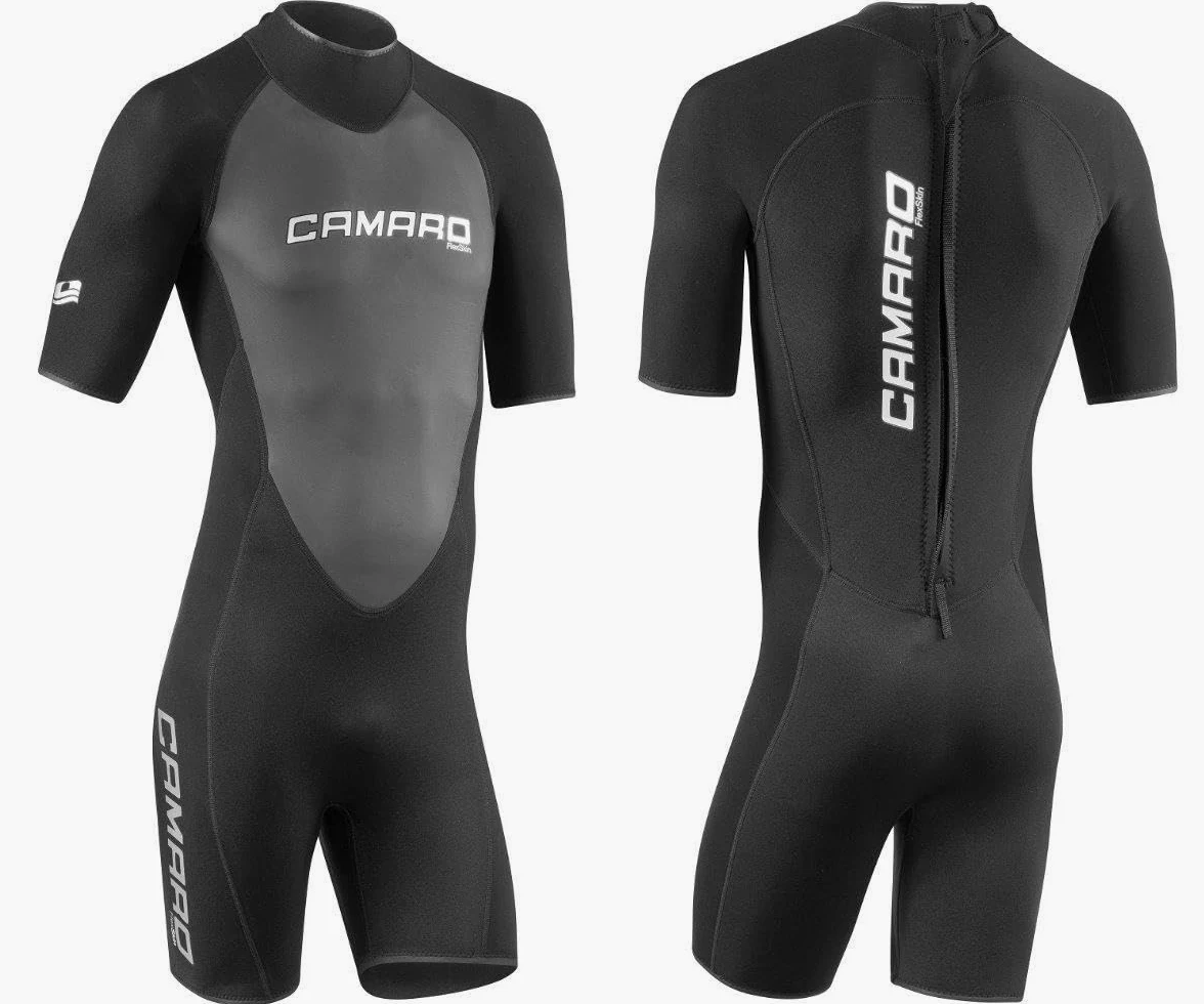 Camaro Traje de neopreno corto para hombre Flex Skin súper elástico para surf hasta 6XL