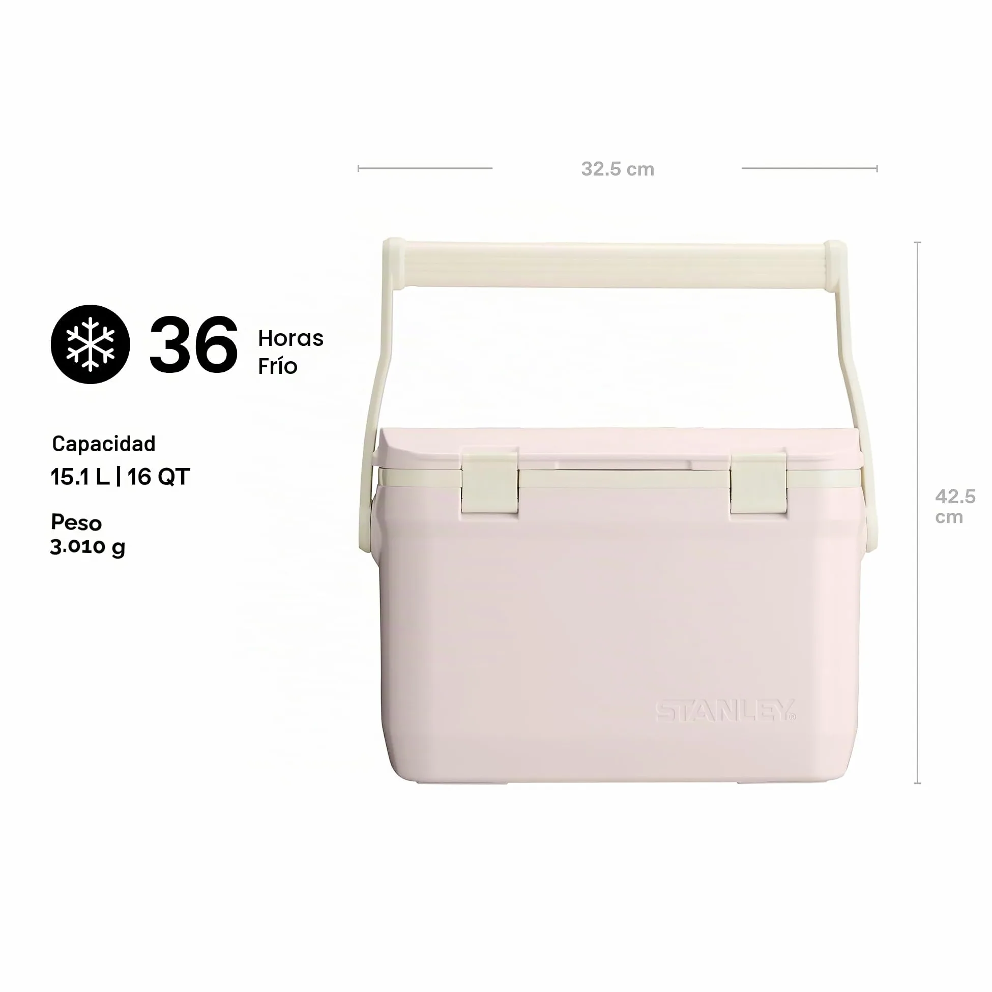 Stanley 1913 Adventure - Enfriador para exteriores - Hielo frío hasta 4 días - Nevera - Sin BPA - Enfriador de pecho - Caja de refrigeración de camping resistente que se dobla como asiento