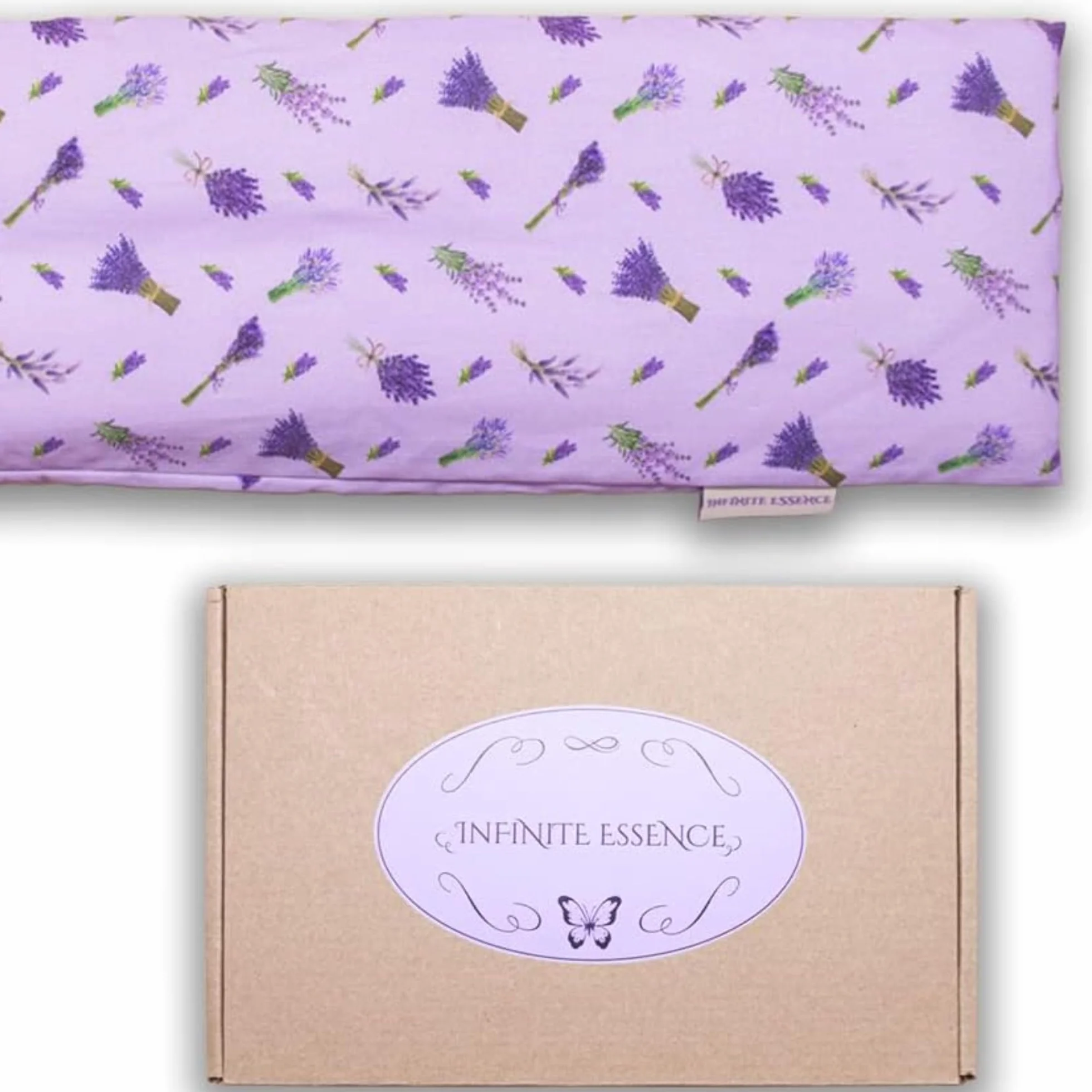 LAMARE Cojín Térmico de Semillas Microondas Trigo y Lavanda 48x15 cm Funda Lavable 100% Algodón