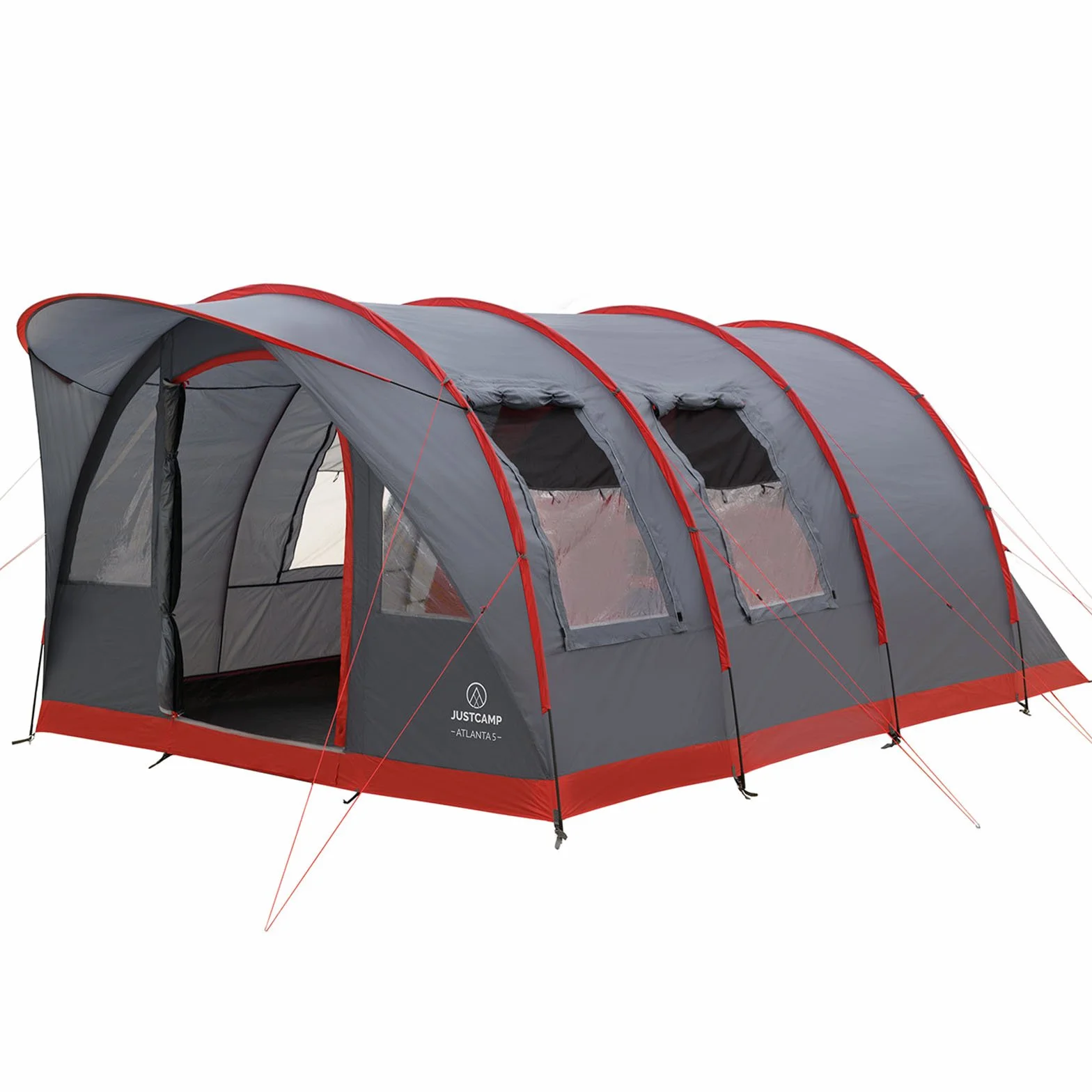 JUSTCAMP Atlanta 3, 5, 7 Personas, Tienda de Camping Familiar, Tienda Tunel, toldo y Piso