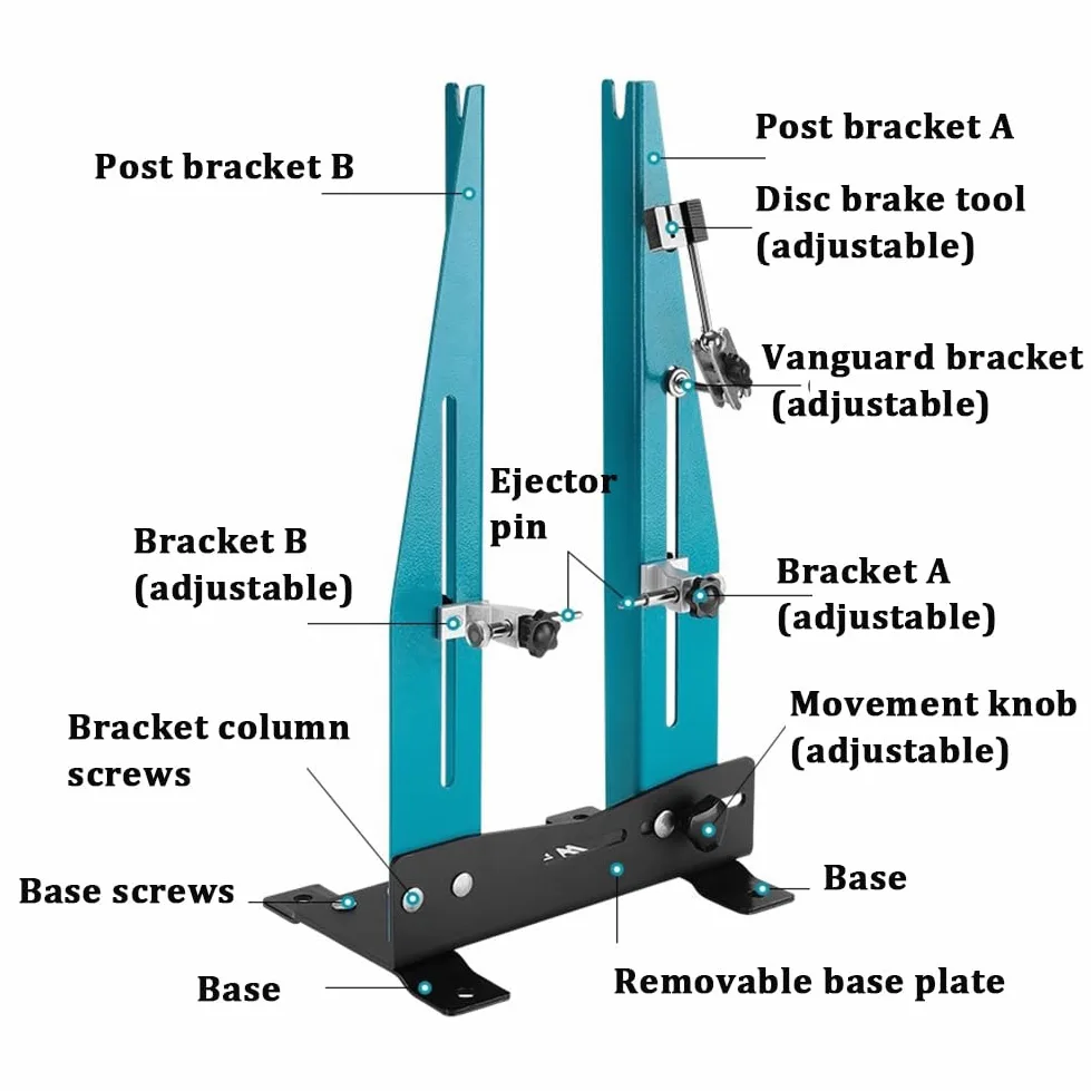 Soporte De Alineación De Ruedas De Bicicleta Multifuncional, Calibración De Borde De Precisión Y Estación De Reparación, Adecuada para Ruedas De 16-27.5-29 Pulgadas