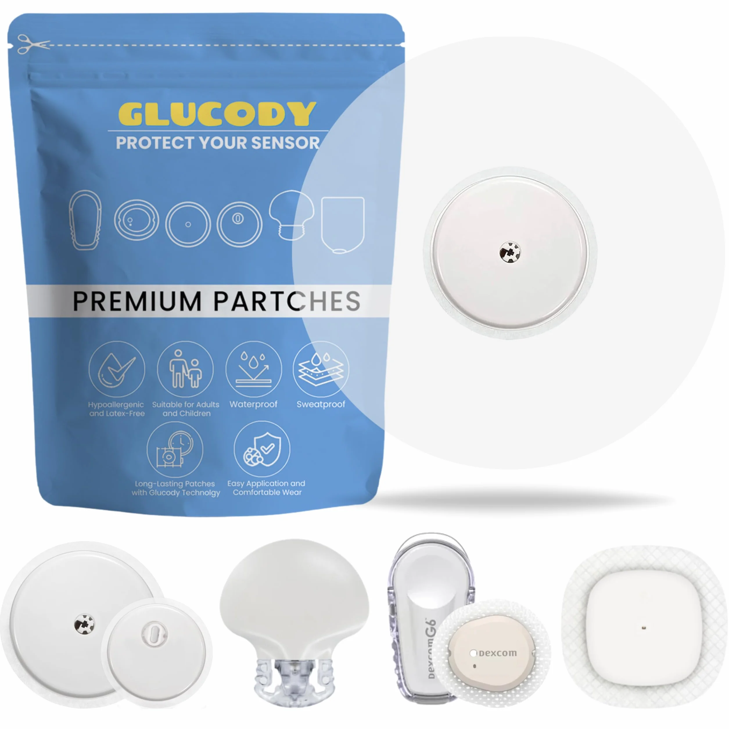 Parches Sensor Freestyle Libre 2 Hipoalergénicos Impermeables Transpirables 10pc