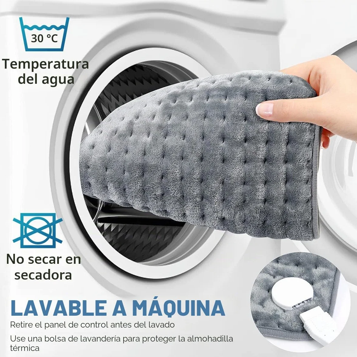 Cuplu 76x40 cm Extra Grande Mantas Termica Eléctrica - Manta Electrica Lumbar con Función de Apagado Automático, Calefacción Rápida - Almohadilla Eléctrica para Lumbares, Espalda, Hombros, Abdome