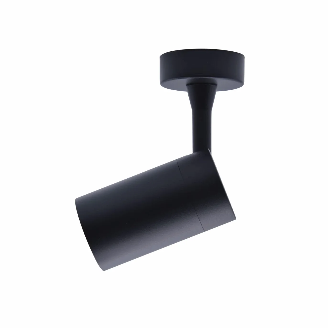 Eurekaled Portafaretto de techo o pared GU10 Foco orientable 360° haz direccionable Bombilla intercambiable IP20 negro
