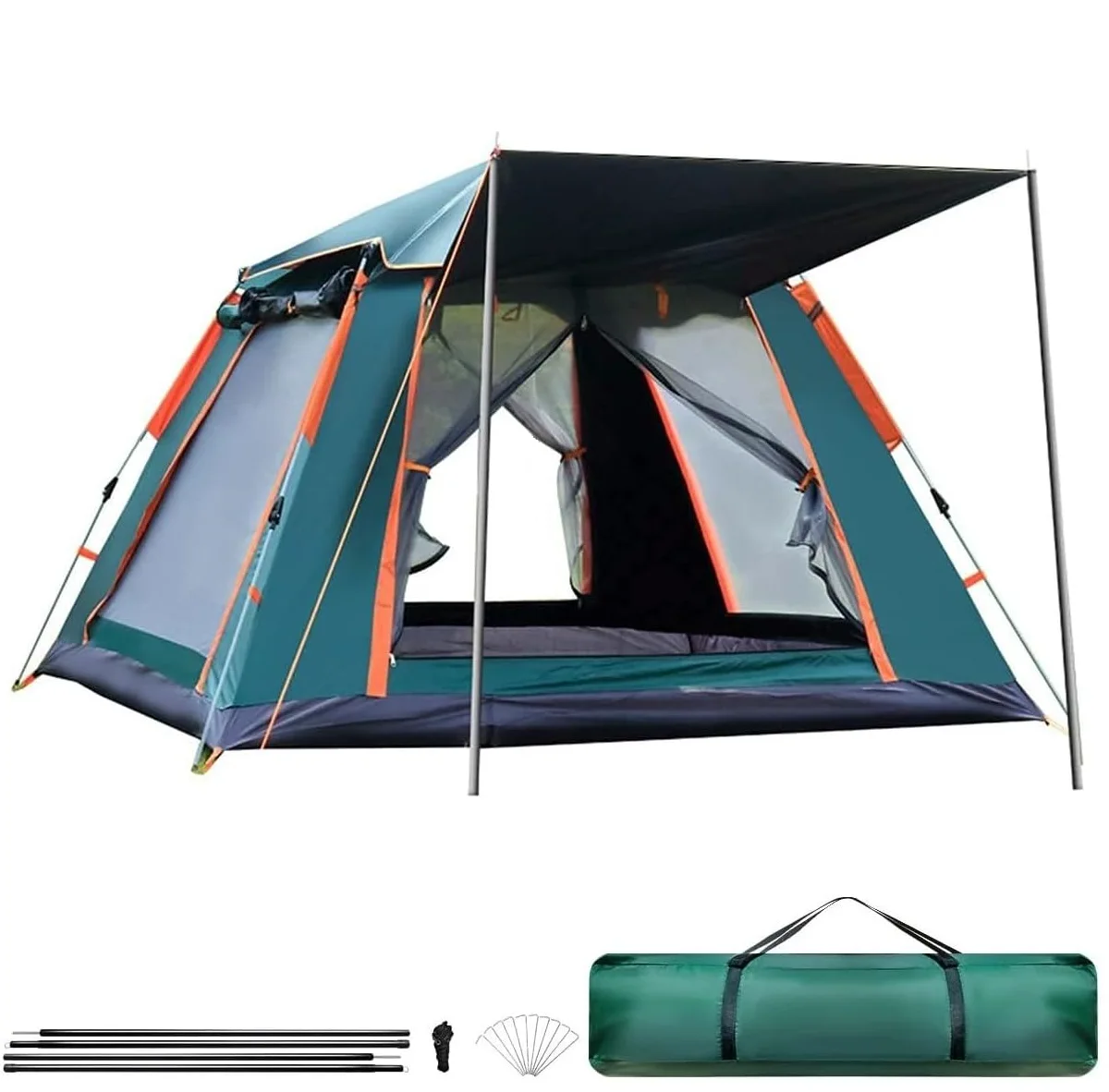 Tienda de Campaña Pop up Automática 4 Personas Resistente al Agua y Viento