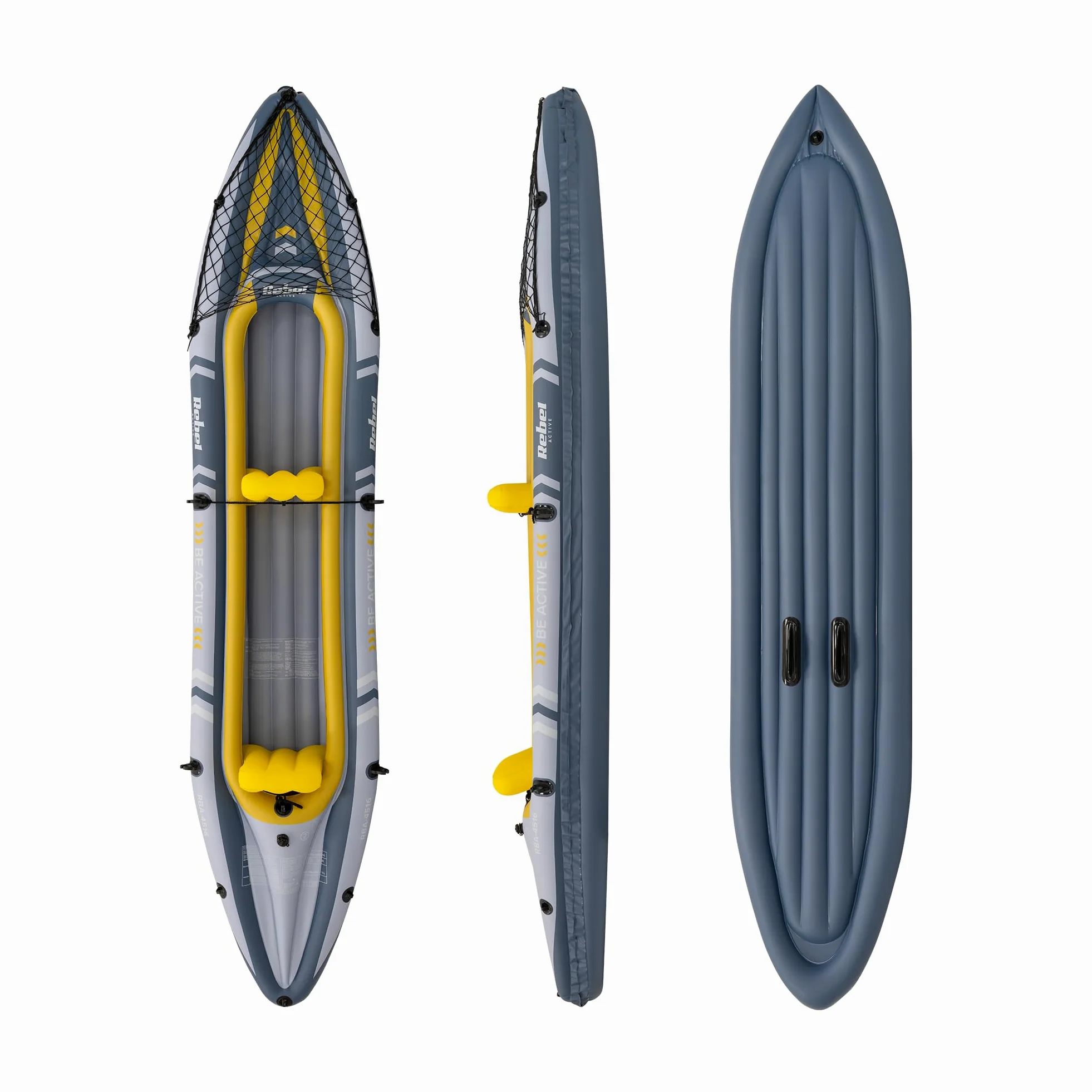 Rebel Electro Kayak Inflable Doble pontón Inflable Senderismo 350x78 Paleta Bomba Bolsa RBA-4516