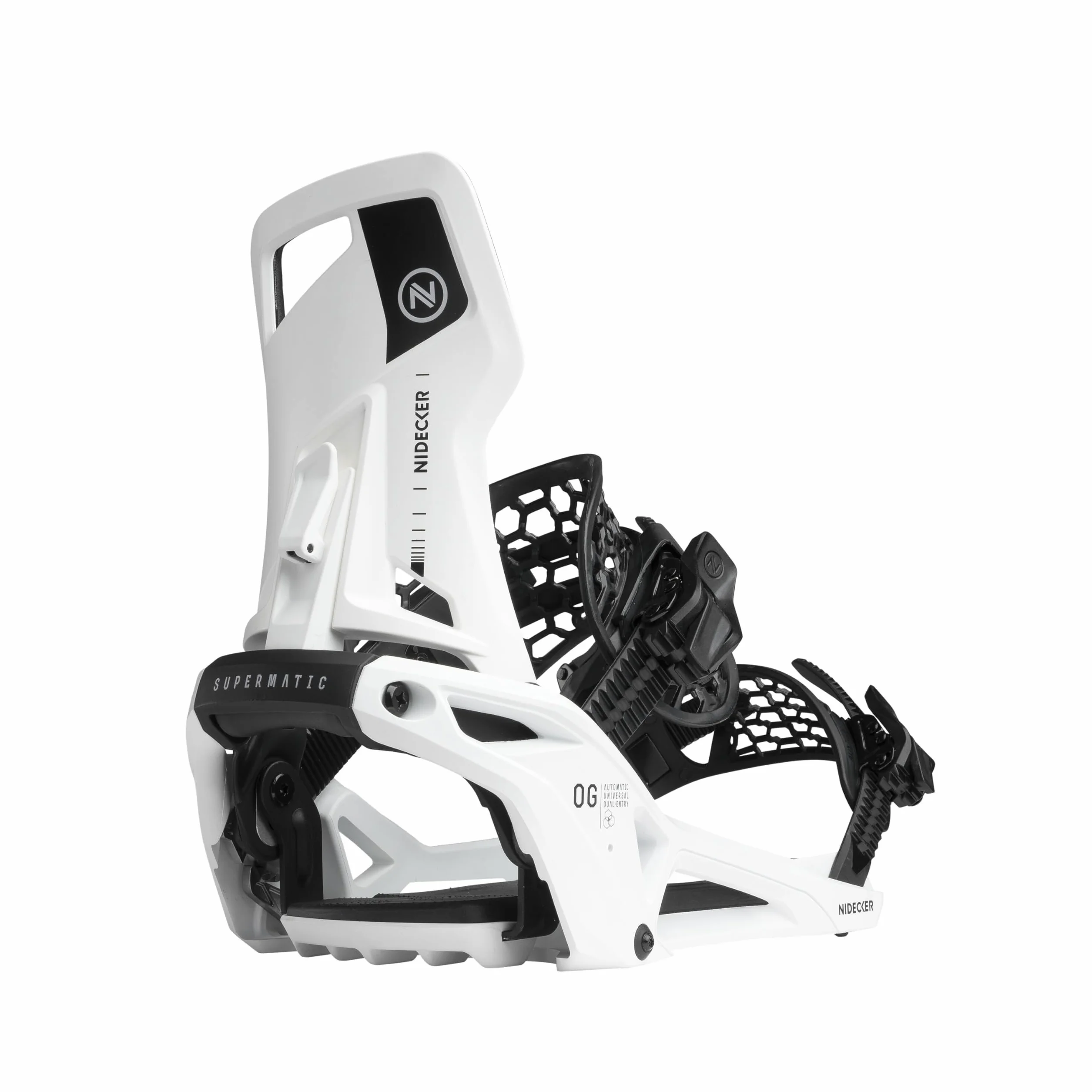 Nidecker OG Supermatic Fijaciones de Snowboard Automáticas XL Blanco