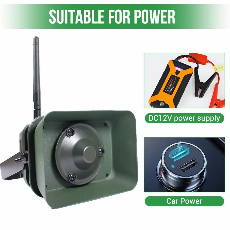 DONGKER Llamada electrónica del depredador, 60W MP3 electrónico del pájaro que llama impermeable con 323 llamadas de aves para los cazadores