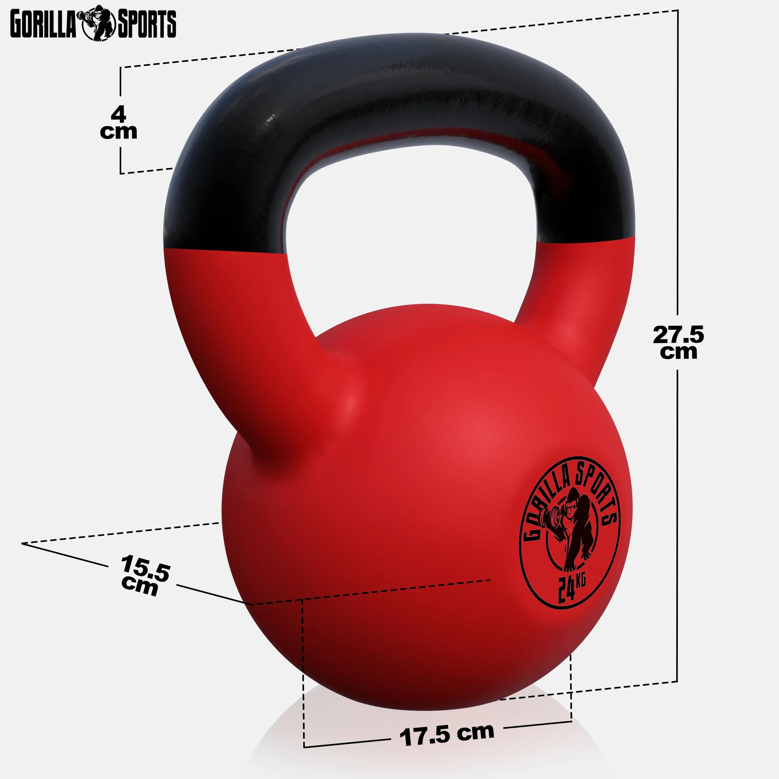 Kettlebell con revestimiento de goma | 2 KG - 32 KG