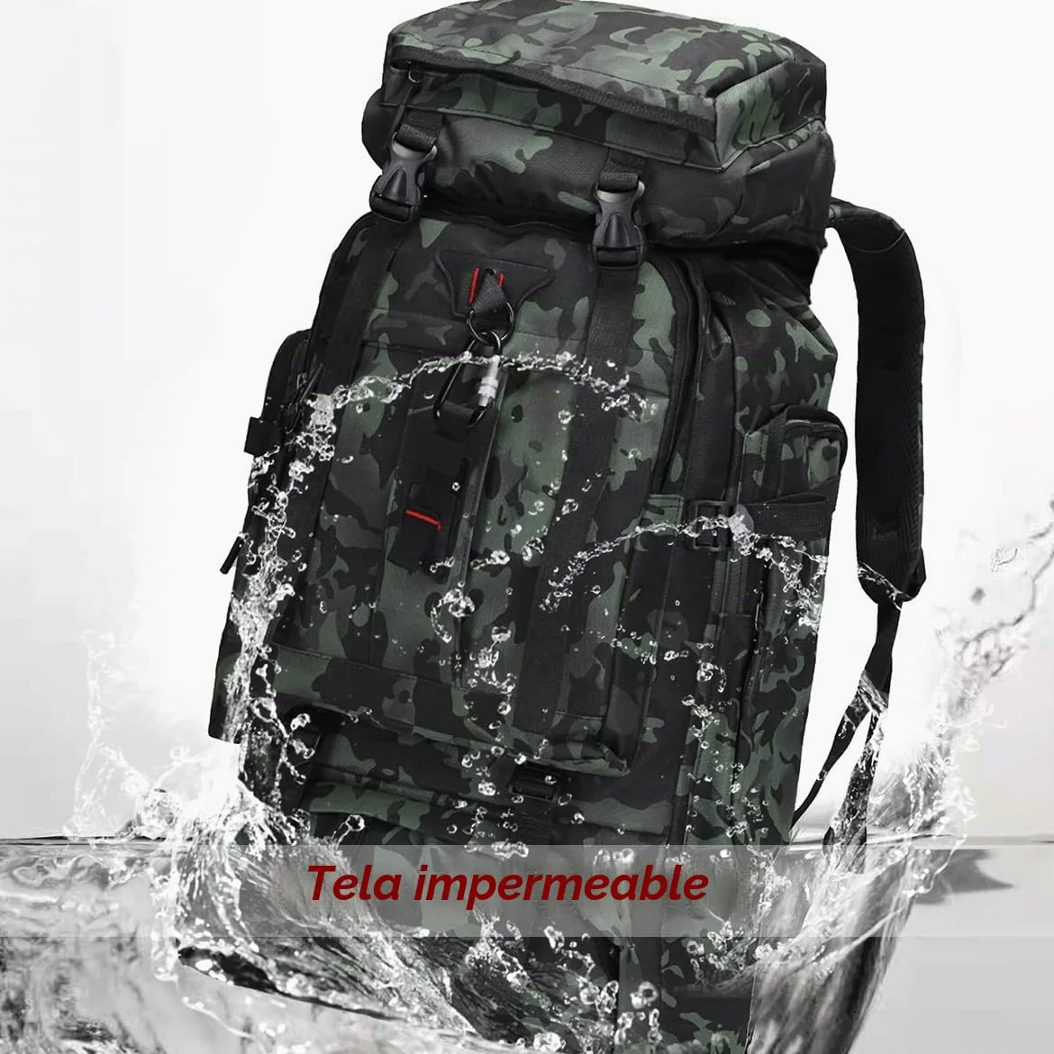 A-QMZL Mochila de senderismo 80L, mochilas de senderismo, mochila de viaje, mochila para alpinismo impermeable, Daypack de escalada camping y turismo para hombre y mujer