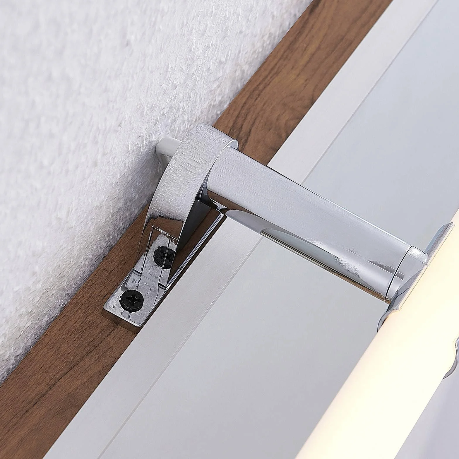Lindby LED Lámpara de pared Naili Plateado Plástico Baño 1 llama