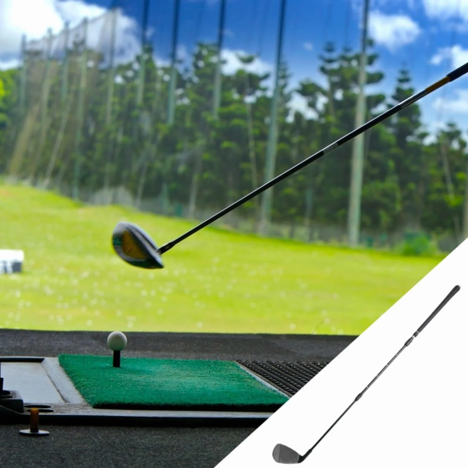 Palo de Golf Retráctil para Practicar Chipping Al Aire Libre