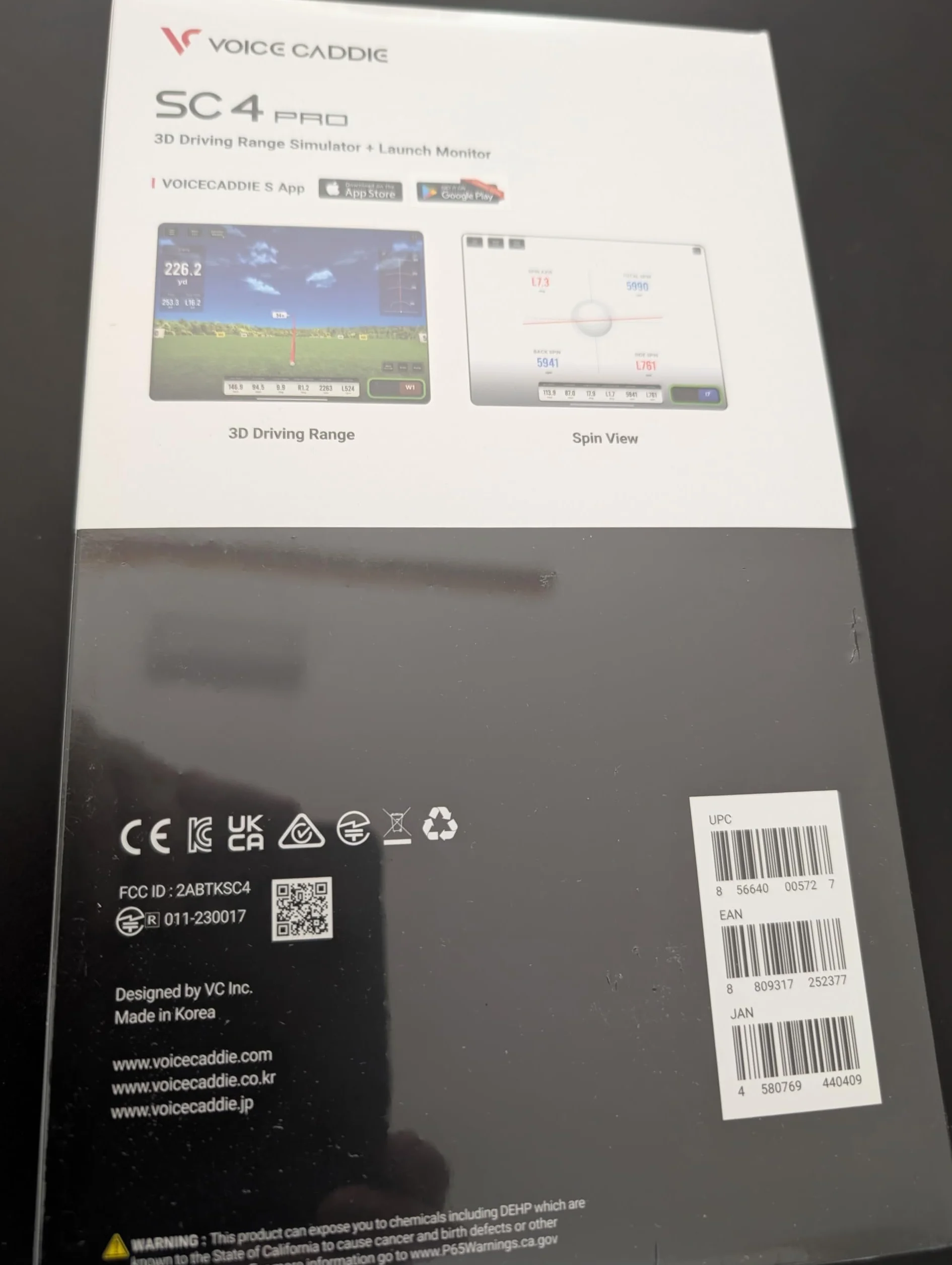 Voice Caddie SC4 Pro Monitor de Lanzamiento de Golf Simulador 3D con Funda Oficial