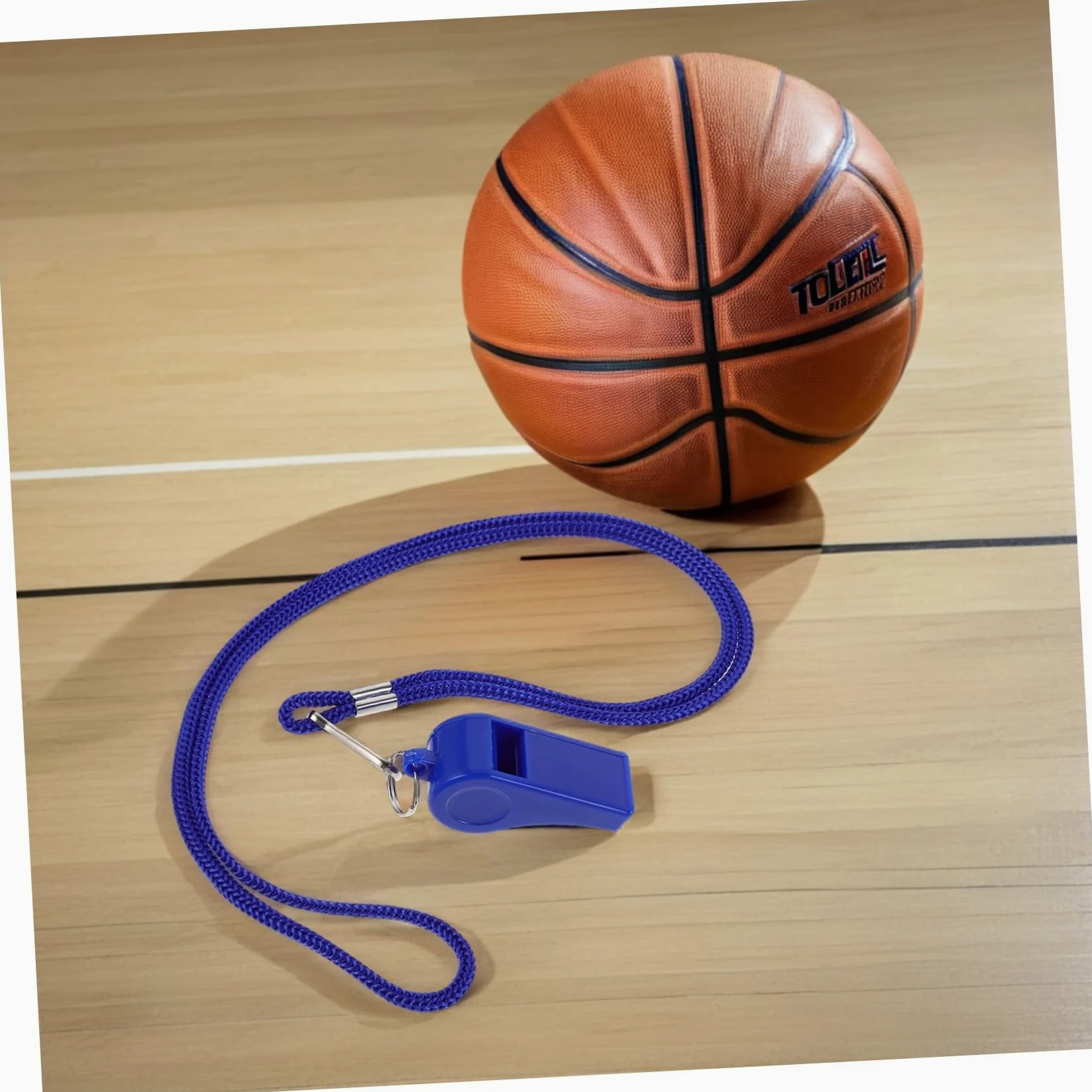 Mikikit 36 Piezas Silbatos Plásticos con Cuerda Sonido Fuerte y Silbato de Emergencia para Senderismo Camping Deportes y Actividades Color Azul