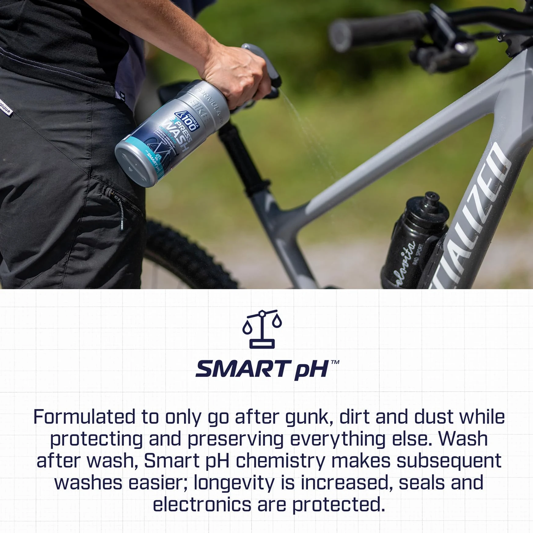 Quick Clean Express - Lavado de bicicletas - Limpieza sobre la marcha para bicicletas y bicicletas eléctricas - Suave, sin esfuerzo, protege y conserva el acabado