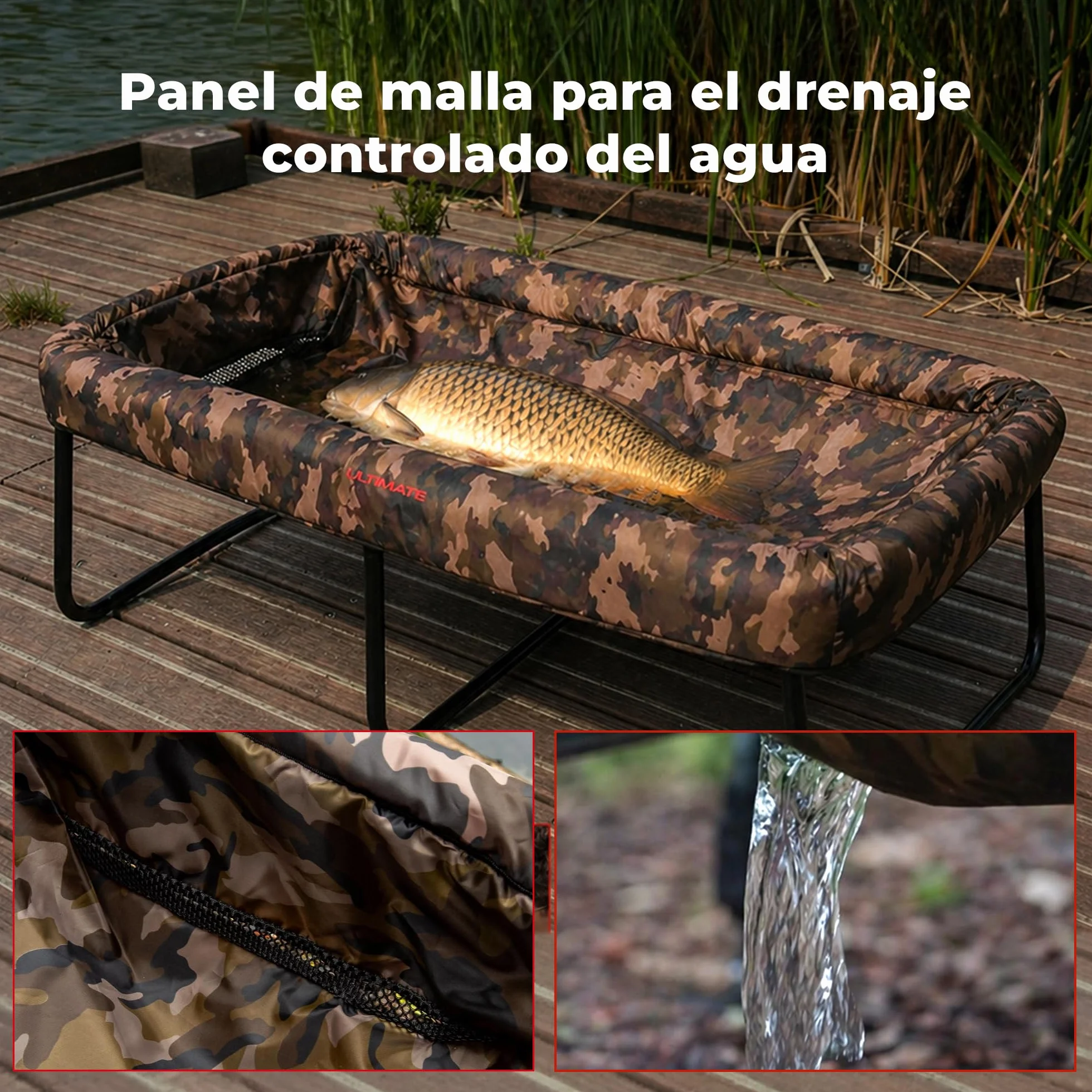 Cuna Plegable Carpa Camo Carpfishing