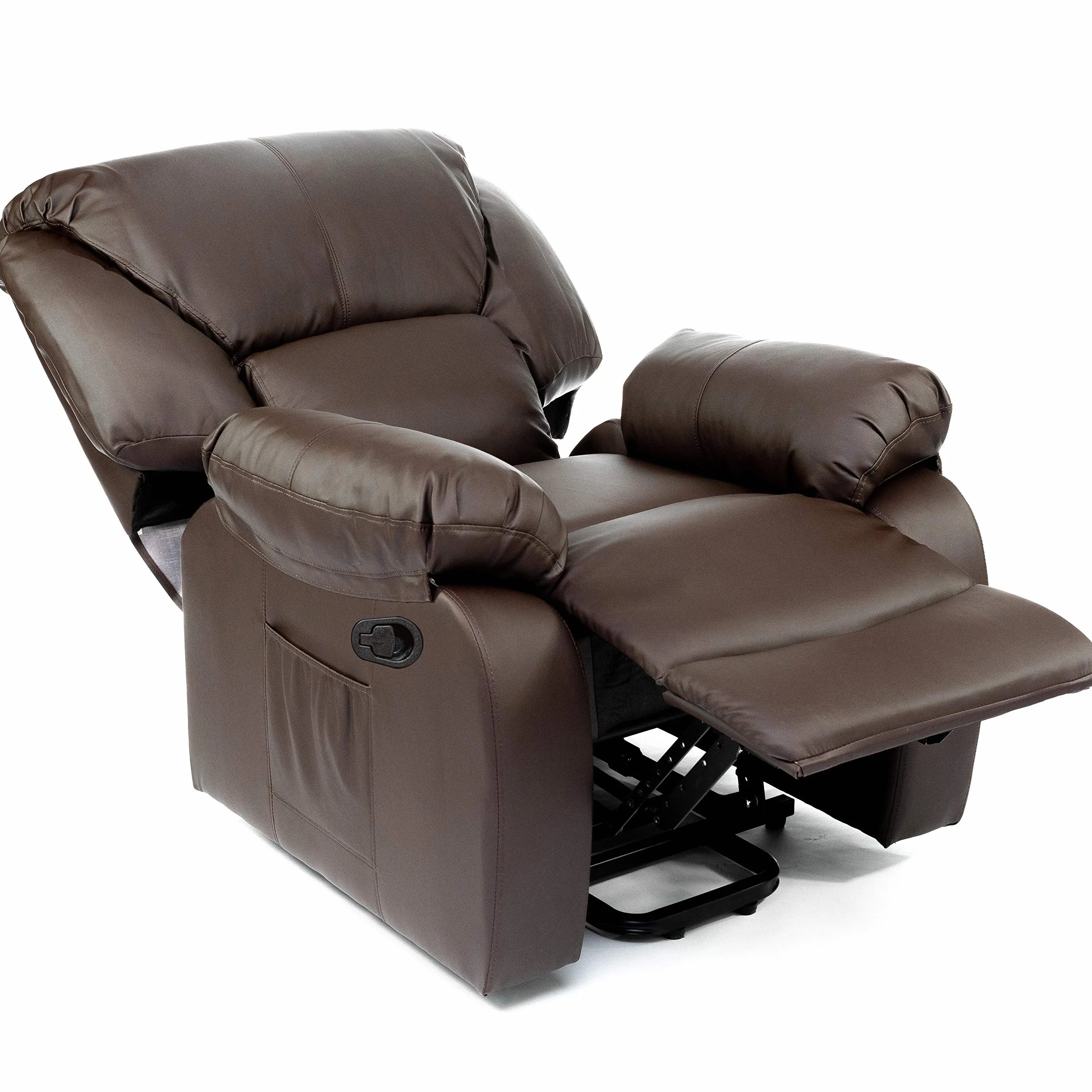 ECODE Sillón de Masaje Relax Monaco, 10 Vibromotores, Reclinación 160º, Calor, Programas Auto, A++