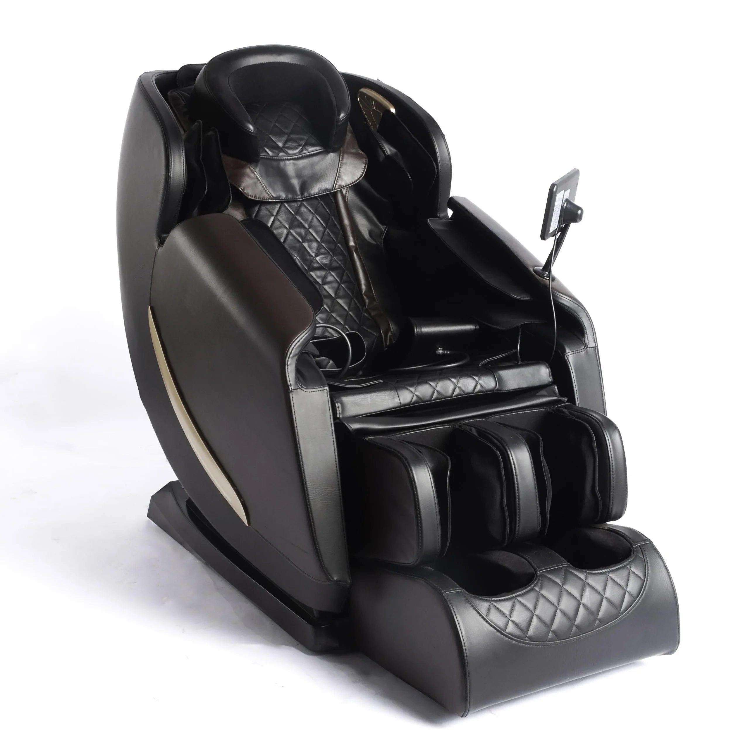 Sillón de Masaje Eléctrico Gravedad Cero 3 Niveles Bluetooth Música Presoterapia Calor Control Digital Reclinable Polipiel Metal